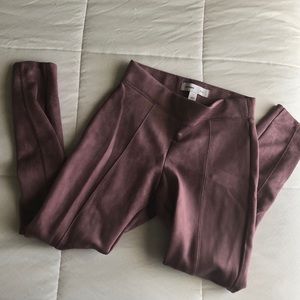 Mauve Suede Dressy Leggings